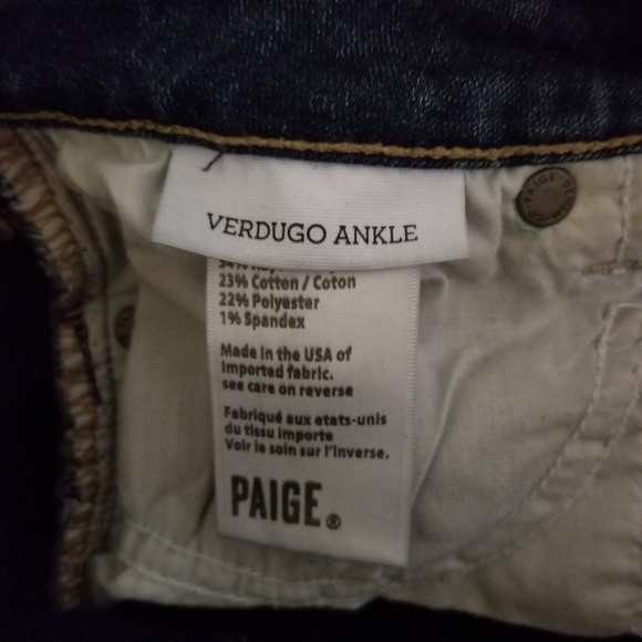PAIGE Verdugo Ankle Dark Wash Jeans - Picture 4 of 8